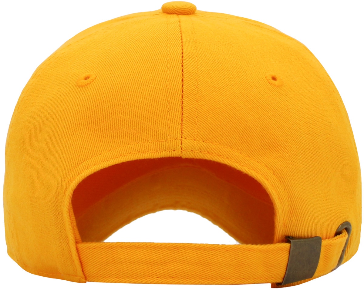 Gold Low Profile Baseball Caps Back View